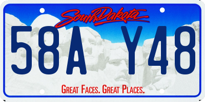 SD license plate 58AY48