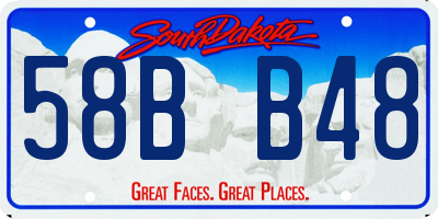 SD license plate 58BB48