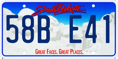 SD license plate 58BE41