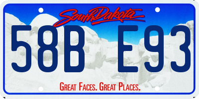 SD license plate 58BE93
