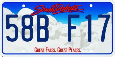 SD license plate 58BF17