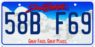 SD license plate 58BF69