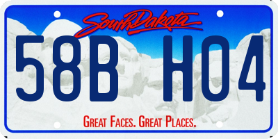 SD license plate 58BH04