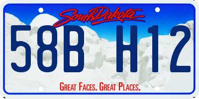 SD license plate 58BH12
