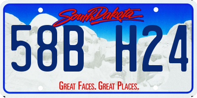 SD license plate 58BH24