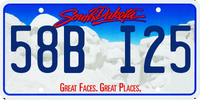 SD license plate 58BI25
