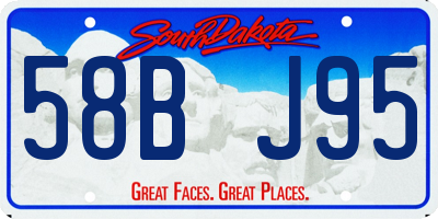 SD license plate 58BJ95