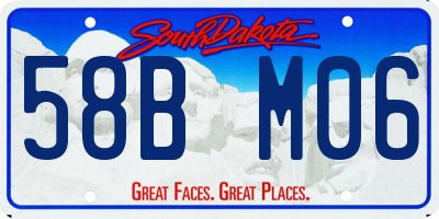 SD license plate 58BM06