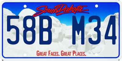 SD license plate 58BM34
