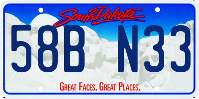 SD license plate 58BN33