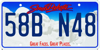 SD license plate 58BN48