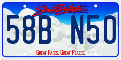 SD license plate 58BN50