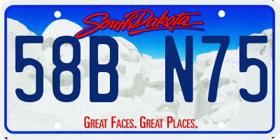 SD license plate 58BN75