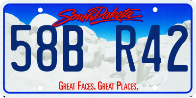 SD license plate 58BR42
