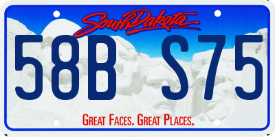 SD license plate 58BS75