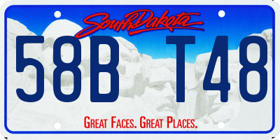 SD license plate 58BT48