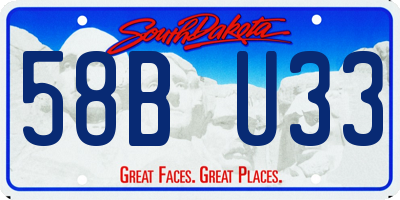 SD license plate 58BU33