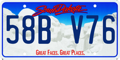 SD license plate 58BV76