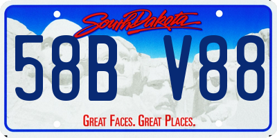 SD license plate 58BV88