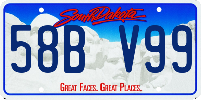 SD license plate 58BV99