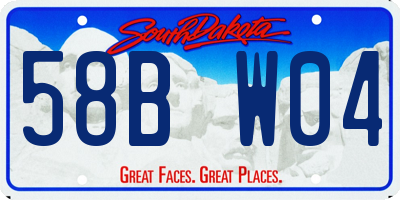 SD license plate 58BW04