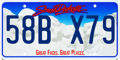 SD license plate 58BX79