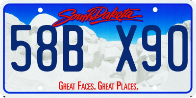 SD license plate 58BX90