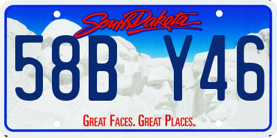 SD license plate 58BY46