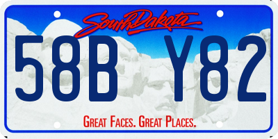 SD license plate 58BY82