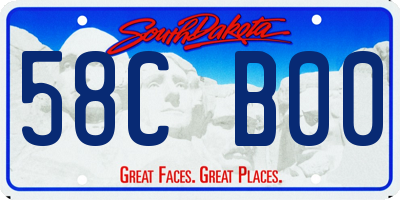 SD license plate 58CB00