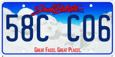 SD license plate 58CC06