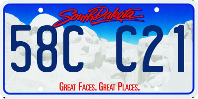 SD license plate 58CC21