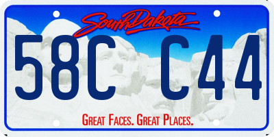 SD license plate 58CC44