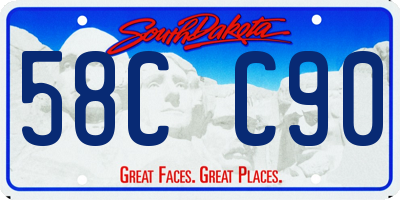 SD license plate 58CC90