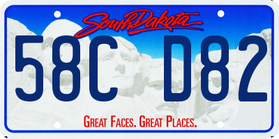 SD license plate 58CD82