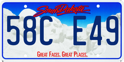 SD license plate 58CE49