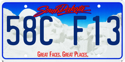 SD license plate 58CF13