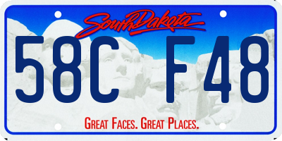 SD license plate 58CF48