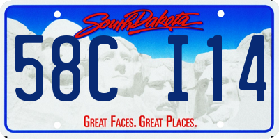 SD license plate 58CI14