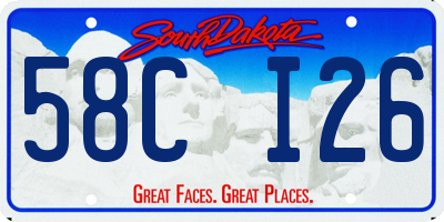 SD license plate 58CI26