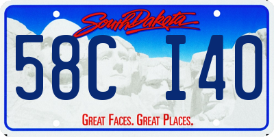 SD license plate 58CI40