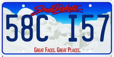 SD license plate 58CI57