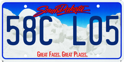 SD license plate 58CL05