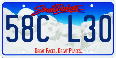 SD license plate 58CL30