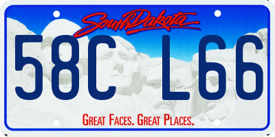 SD license plate 58CL66