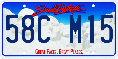 SD license plate 58CM15