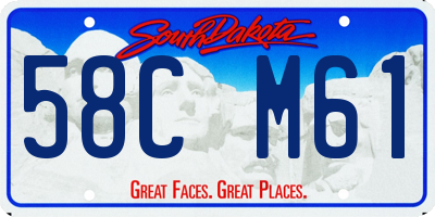 SD license plate 58CM61