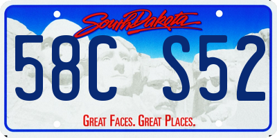 SD license plate 58CS52