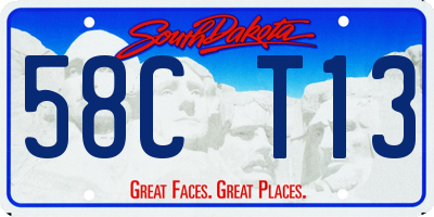 SD license plate 58CT13