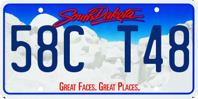 SD license plate 58CT48